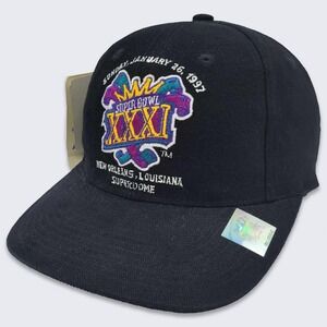 Super Bowl XXXI Vintage 90s Logo Athletic Strap Back Hat